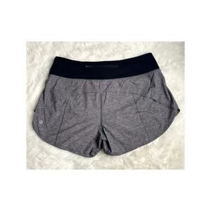 Lululemon Speed Up Short Long 4" Updated Fit Heather Lux Multi Black Sz 10